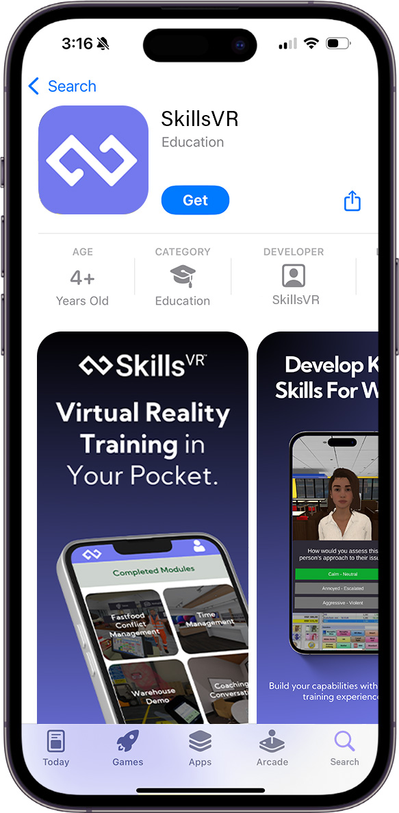 skillsvr mobile app support app store preview